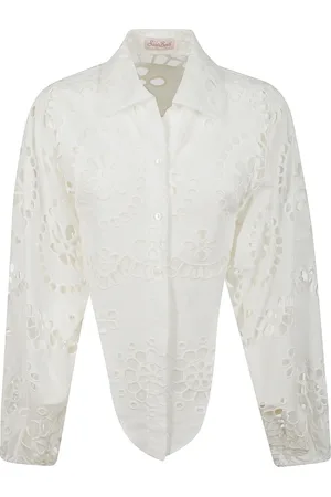 MC2 SAINT BARTH Femme, Blouses et Chemises, Blanc, Taille: 38 FR Chemise Sophistiquée en Coton pour l