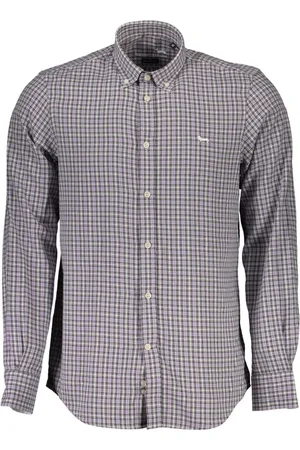 HARMONT&BLAINE Homme, Chemises, Violet, Taille: L Chemise Manches Longues Homme Violette