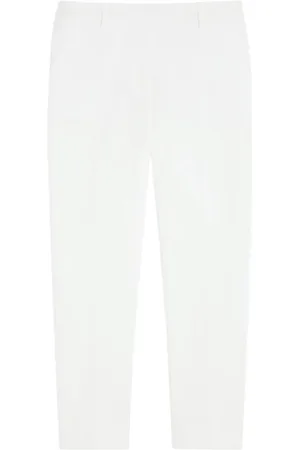 Max Mara Femme, Pantalons, Blanc, Taille: 38 FR Pantalon blanc en coton stretch slim fit