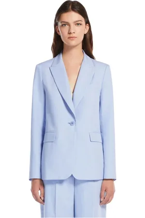 Max Mara Femme, Vestes, Bleu, Taille: 38 FR Robe Americana élégante pour l
