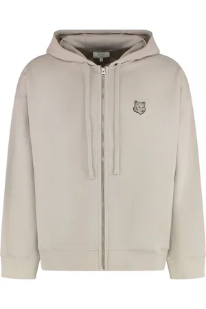Maison Kitsuné Homme, Sweatshirts et sweats à capuche, , Taille: L Sweat à capuche en coton avec zip complet