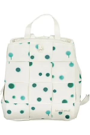 Desigual Femme, Sacs, Blanc, Taille: ONE Size Sac à dos en polyéthylène avec motif à pois