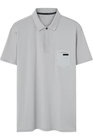 RRD Homme, Tops, Gris, Taille: L Polo Gris avec Poche Avant