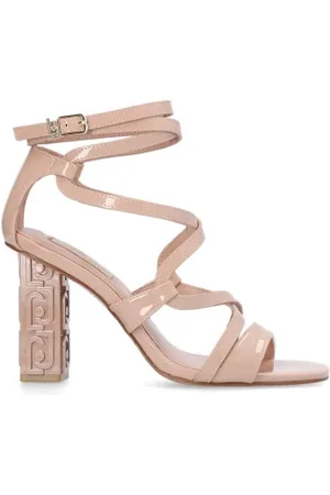 Liu Jo Femme, Chaussures, , Taille: 38 EU Sandale Nude à Talon Logo