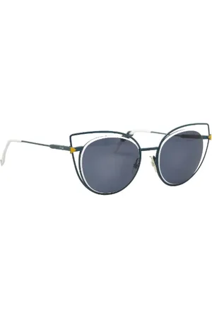 Fendi Femme, Pre-owned, Bleu, Taille: ONE Size Pre-owned Plastique lunettes-de-soleil