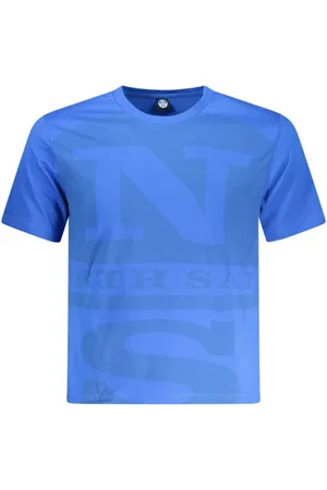 North Sails Homme, Tops, Bleu, Taille: M T-shirt Homme en Coton Bleu