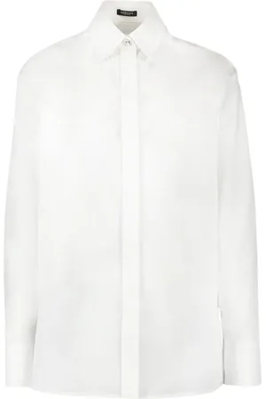 VERSACE Femme, Blouses et Chemises, Blanc, Taille: 36 FR Chemise Classique Medusa