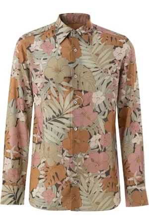 Tom Ford Homme, Chemises, Multicolore, Taille: M Chemise Multicolore en Lyocell à Imprimé Floral