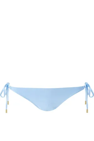 Melissa Odabash Femme, Maillots de bain, Bleu, Taille: 40 FR Bas de Bikini Bleu Clair avec Extrémités en Corde Dorée