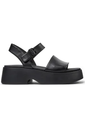 Camper Femme, Chaussures, Noir, Taille: 39 EU Sandales Noires à Plateforme Tasha