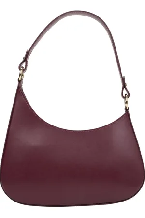 Estro Femme, Sacs, Rouge, Taille: ONE Size Sac à bandoulière bordeaux pour femme en cuir italien véritable de qualité supérieure