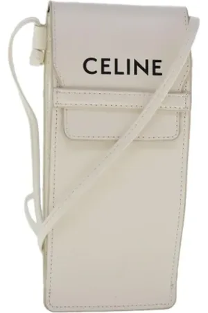 Céline Femme, Pre-owned, Blanc, Taille: ONE Size Pre-owned Cuir sacs-celine