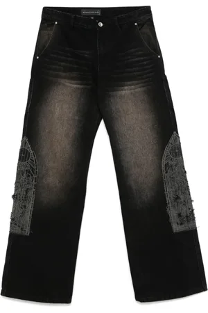 Who Decides War Homme, Jeans, Multicolore, Taille: W30 Jean classique noir avec logo
