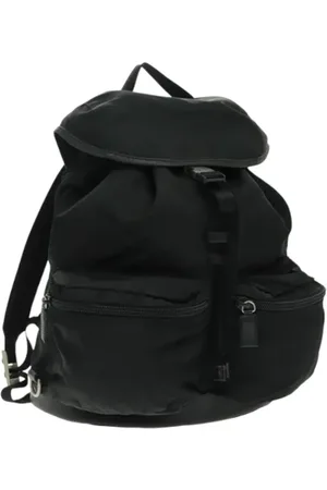 Prada Femme, Pre-owned, Noir, Taille: ONE Size Pre-owned Cuir sacs-dos