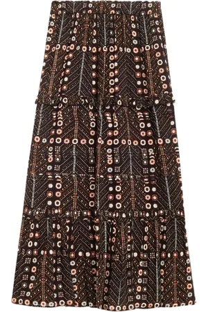 Isabel Marant Femme, Jupes, Noir, Taille: 40 FR Jupe en Denim Noir Vieilli