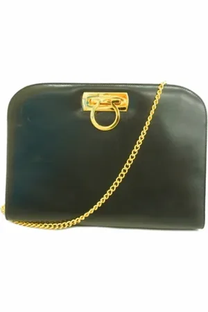 Salvatore Ferragamo Femme, Pre-owned, Noir, Taille: ONE Size Pre-owned Cuir sacs-ports-paule