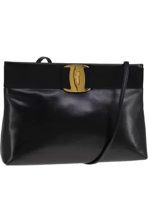Salvatore Ferragamo Femme, Pre-owned, Noir, Taille: ONE Size Pre-owned Cuir sacs-ports-paule