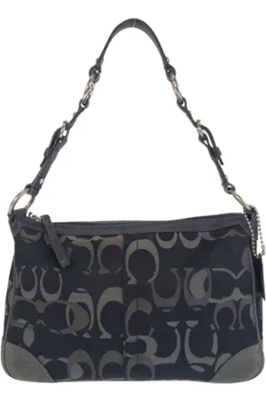 Coach Femme, Pre-owned, Noir, Taille: ONE Size Pre-owned Toile sacs-ports-paule