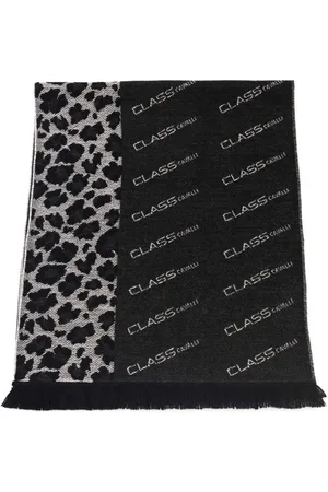 Roberto Cavalli Femme, Accessoires, Noir, Taille: ONE Size Foulard Animalier - Pièce Statement Élégante