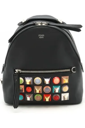 Fendi Femme, Pre-owned, Noir, Taille: ONE Size Pre-owned Cuir sacs-dos