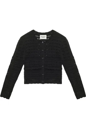 Isabel Marant Femme, Pulls, Noir, Taille: 38 FR Cardigan en Coton Noir