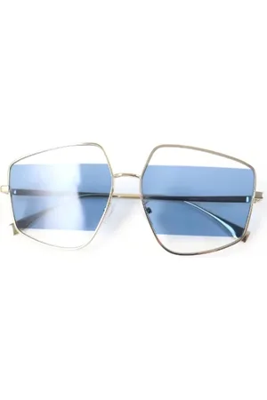 Fendi Femme, Pre-owned, Bleu, Taille: ONE Size Pre-owned Metal lunettes-de-soleil