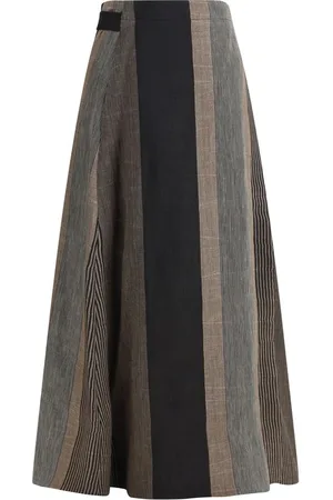 SARA ROKA Femme, Jupes, Multicolore, Taille: 42 FR Jupe Pareo Rayée avec