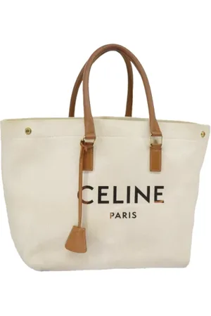 Céline Femme, Pre-owned, Blanc, Taille: ONE Size Pre-owned Toile sacs-celine