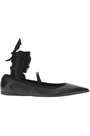 Salvatore Ferragamo Femme, Chaussures, Noir, Taille: 38 1/2 EU Élégantes ballerines avec ruban