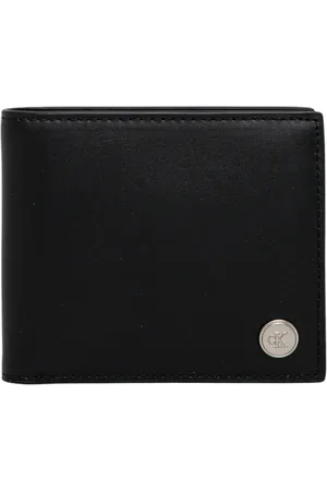 Calvin Klein Homme, Accessoires, Noir, Taille: ONE Size Portefeuille Bifold en Cuir avec Poche à Monnaie