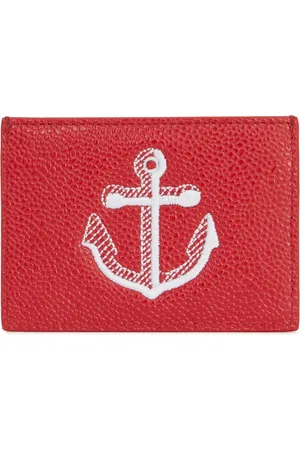 Thom Browne Femme, Accessoires, Rouge, Taille: ONE Size Portefeuilles en Cuir & Porte-cartes