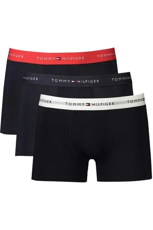 Tommy Hilfiger Homme, Sous-vêtements, Bleu, Taille: S Caleçons Boxer en Coton Iconiques Tri-Pack