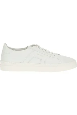 santoni Homme, Chaussures, Blanc, Taille: 42 1/2 EU Baskets basses en cuir