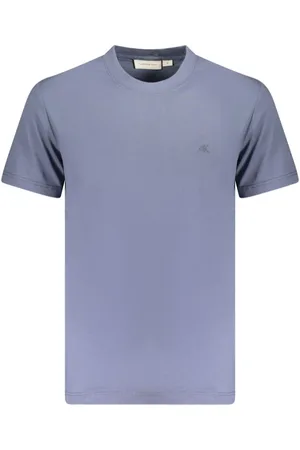 Calvin Klein Homme, Tops, Bleu, Taille: M T-shirt Homme en Coton Bleu