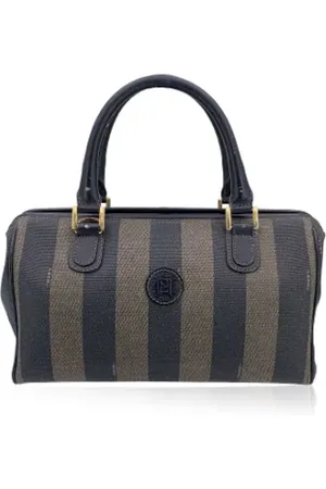 Fendi Femme, Pre-owned, Noir, Taille: ONE Size Pre-owned Coton sacs-main