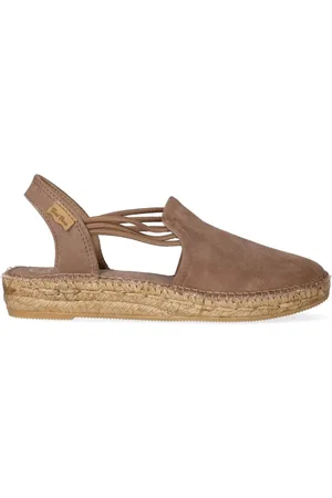 Toni Pons Femme, Chaussures, , Taille: 37 EU Espadrille en daim taupe pour l