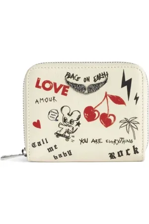 Zadig & Voltaire Femme, Accessoires, , Taille: ONE Size Portefeuilles & Porte-cartes Dessin Amour