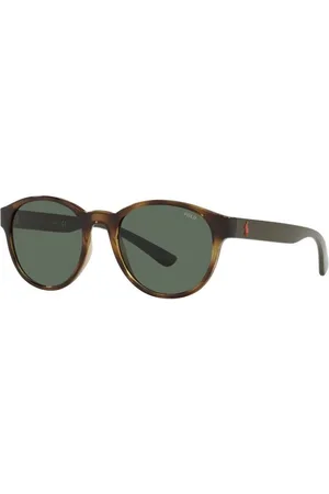 Ralph Lauren Homme, Accessoires, Brun, Taille: ONE Size Lunettes de Soleil en Acétate Marron