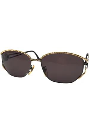 Fendi Femme, Pre-owned, Noir, Taille: ONE Size Pre-owned Metal lunettes-de-soleil