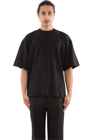 COSTUMEIN Homme, Tops, Noir, Taille: S Tee Boxy plissé en N1