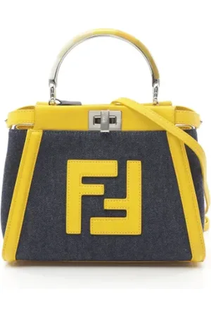 Fendi Femme, Pre-owned, Bleu, Taille: ONE Size Pre-owned Denim sacs-fendi