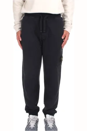 Stone Island Homme, Pantalons, Bleu, Taille: L Pantalon de Survêtement en Coton Bleu