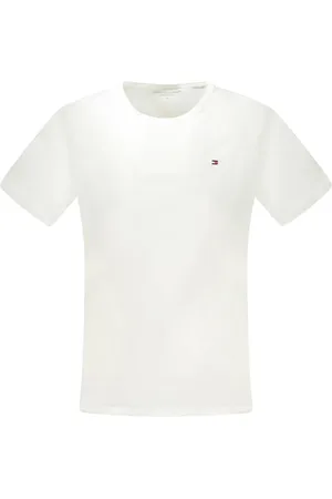 Tommy Hilfiger Homme, Tops, Blanc, Taille: XL T-shirt Homme en Coton Blanc Classique
