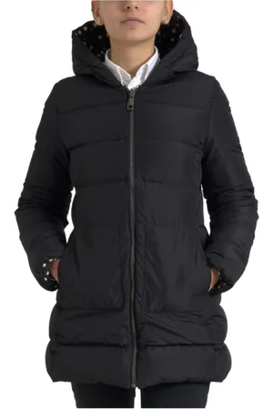 Dolce & Gabbana Femme, Vestes, Noir, Taille: 32 FR Élégante Veste à Capuche Doublée à Pois