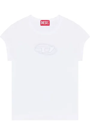 Diesel Femme, Tops, Blanc, Taille: 38 FR T-shirts et Polos Blancs avec Découpes