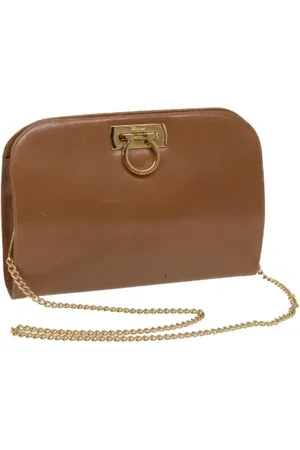 Salvatore Ferragamo Femme, Pre-owned, Brun, Taille: ONE Size Pre-owned Cuir sacs-ports-paule
