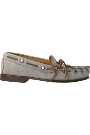 Calce Femme, Chaussures, Bleu, Taille: 41 EU Mocassin en cuir bleu avec clous blancs