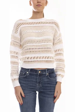 PESERICO SIGN Femme, Pulls, Multicolore, Taille: 38 FR Pull Sable pour Femmes