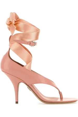 Salvatore Ferragamo Femme, Chaussures, Rose, Taille: 39 1/2 EU Sandales Rose en Cuir