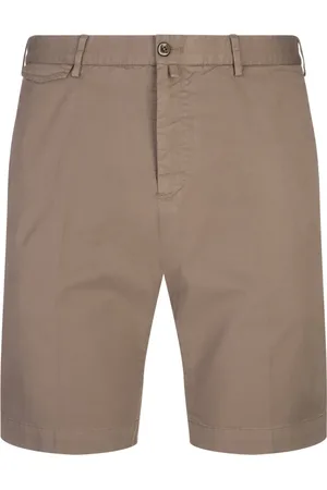 PT Torino Homme, Shorts, Brun, Taille: M Pantalon Slim Fit en Coton et Élasthanne Marron